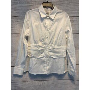 Finley White Button Down Shirt Size Large